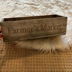 Farmer market wooden bin
